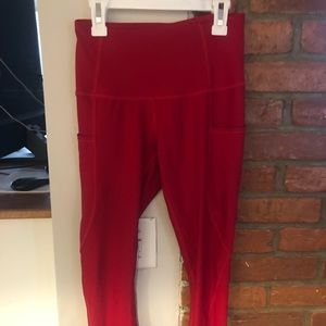 Red leggings
